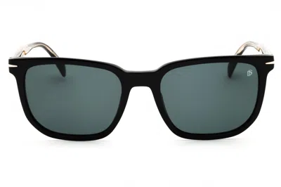 David Beckham Db1076s Rectangular Sunglasses In Black
