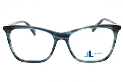 J. Landon Jl50022 Acetate Rectangular Eyeglasses In Blue