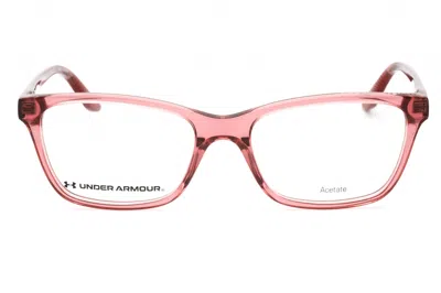 Under Armour Ua5012 Rectangular Plastic Frame Eyeglasses In Pink