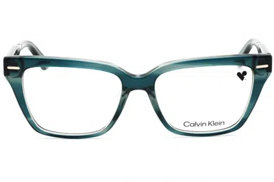 Calvin Klein Ck22539 Rectangular Acetate Eyeglasses In Teal