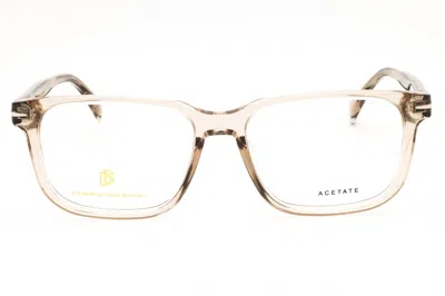 David Beckham Db1022 Rectangular Acetate Eyeglasses In Beige