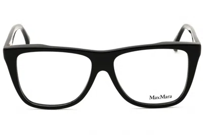 Max Mara Mm5096 Rectangular Acetate Eyeglasses In Black