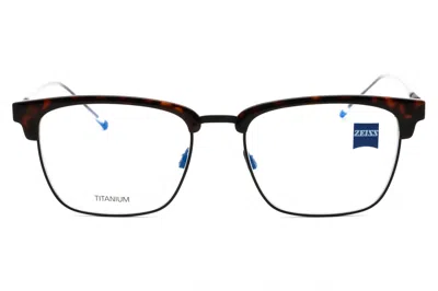 Zeiss Zs22300 Titanium Rectangular Eyeglasses In Brown