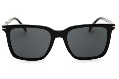 David Beckham Db1130s Rectangular Sunglasses In Black