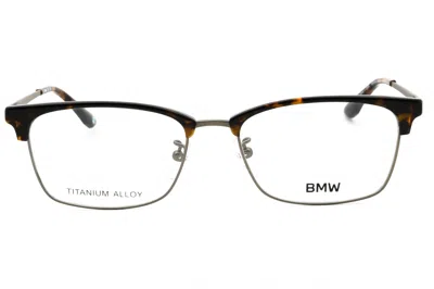 Bmw Bw5074h Titanium Alloy Rectangular Eyeglasses In Gray