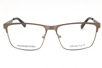 Gant Ga50049 Rectangular Metal Frame Eyeglasses In Bronze