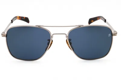 David Beckham Db7019s Rectangular Metal Sunglasses In Silver