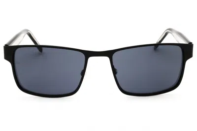 Tommy Hilfiger Th1974s Rectangular Metal Sunglasses In Black