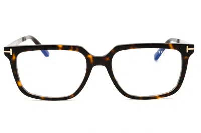 Tom Ford Ft6039-b052 Rectangle Full Rim Eyeglasses In Brown