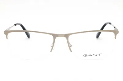 Gant Ga3288 Rectangular Metal Eyeglasses In Silver