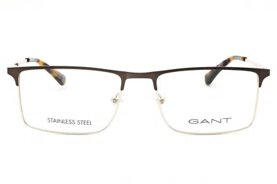 Gant Ga3263 Rectangular Metal Eyeglasses In Gray