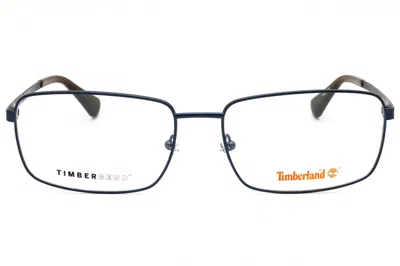 Timberland Tb50038 Metal Rectangular Frame Eyeglasses In Blue