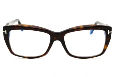 Tom Ford Ft6065b Rectangular Acetate Eyeglasses In Brown