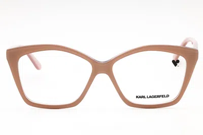Karl Lagerfeld Kl6064 Rectangular Acetate Frame Eyeglasses In Nude