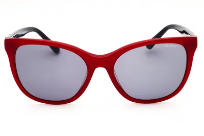 Gant Ga8092 Acetate Rectangular Sunglasses In Red