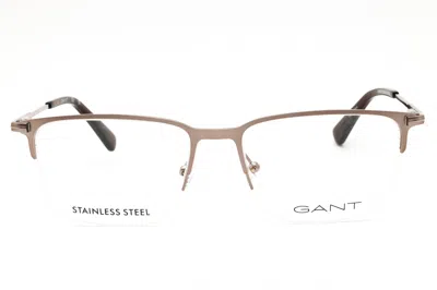 Gant Ga50053 Metal Rectangular Eyeglasses In Brown