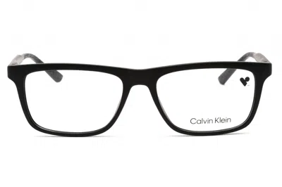 Calvin Klein Ck22547 Rectangular Plastic Frame Eyeglasses In Black