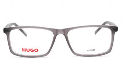 Hugo Boss Hugo Hg1025 Rectangular Acetate Eyeglasses In Gray
