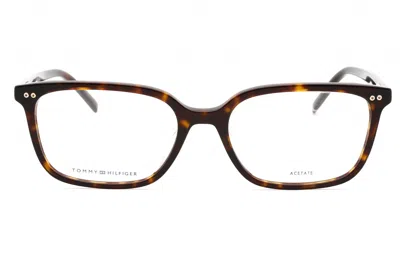 Tommy Hilfiger Th1870f Acetate Rectangular Eyeglasses In Brown