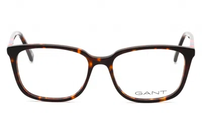 Gant Ga3278 Tortoiseshell Rectangular Eyeglasses In Brown