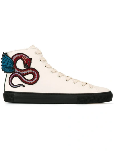 Gucci Winged Serpent Embroidered Hi-top Sneakers In | ModeSens