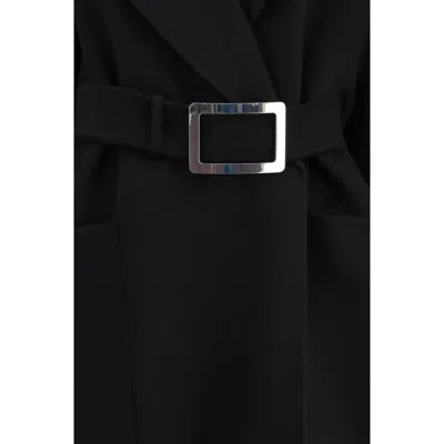 Max Mara Double-faced Wool Coat In Black