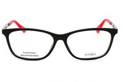 Max & Co Mo5054 Rectangular Injected Propionate Eyeglasses In Black