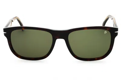 David Beckham Db1045s Rectangular Tortoiseshell Sunglasses In Brown
