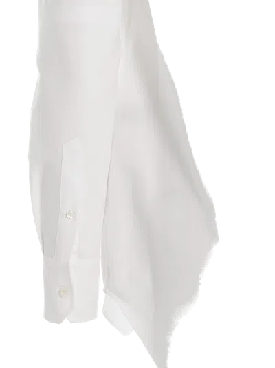 Thom Browne Pussy Bow Cotton Blouse In White