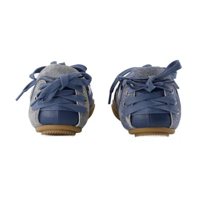 Acne Studios Lambskin Leather Sneaker In Blue