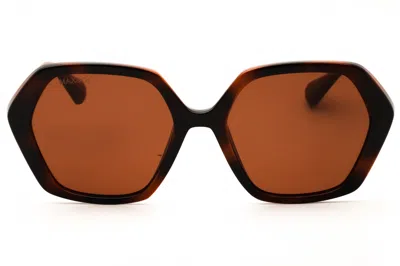 Max & Co Mo0034 Oversized Hexagonal Sunglasses In Brown