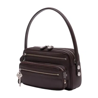 Acne Studios Camero Party Shoulder Bag In Brown