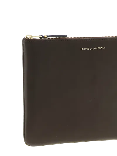 Comme Des Garçons Card Case In Brown