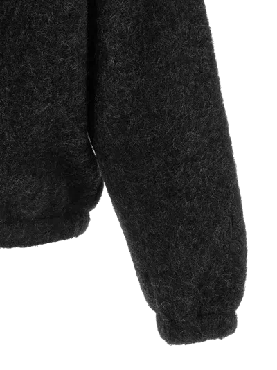 Jil Sander Slate Wool-blend Sweatshirt For Men In Gray