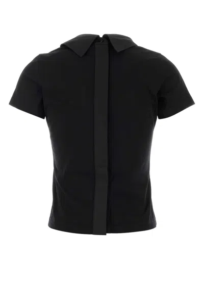Givenchy Rolled Mock-neck Cotton T-shirt In Black