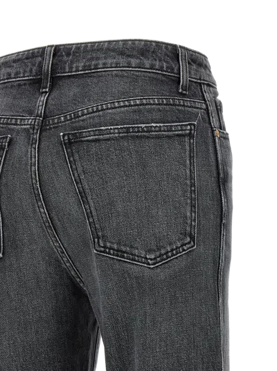 Khaite Stonewashed Straight Jeans In Gray