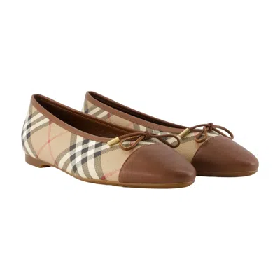 Burberry Checked Canvas Ballet Flat In Multi