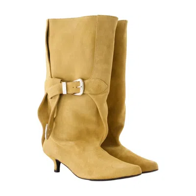 Toga Pulla Suede Knee-high Boot In Multi