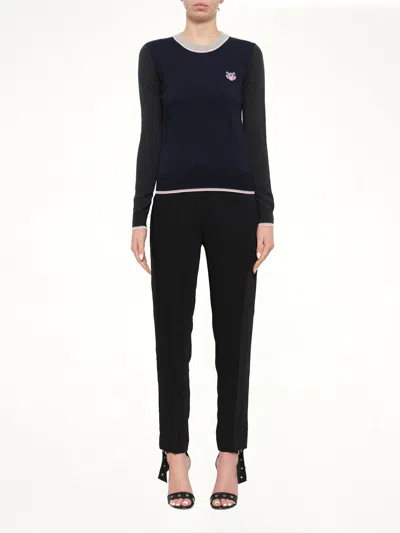 Kenzo Tiger-patch Sweater In Blue