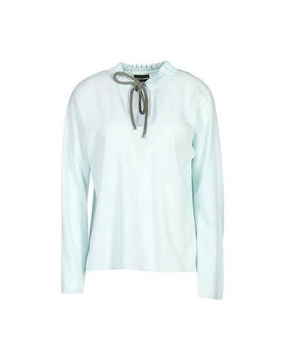 Shop Giorgio Armani Blouse In Sky Blue