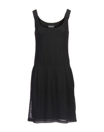 Shop Emporio Armani Short Dresses In Black