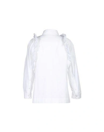 Shop Simone Rocha Solid Color Shirts & Blouses In White