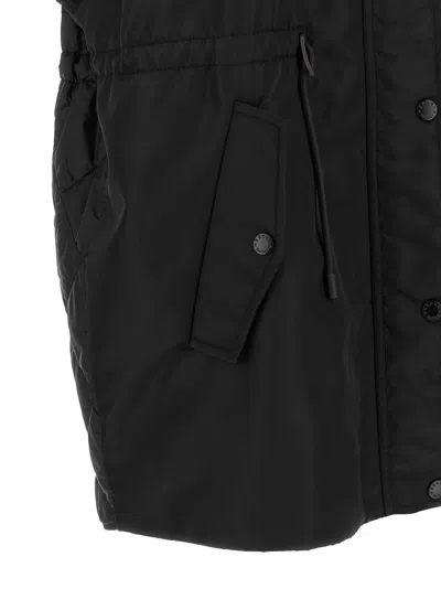 Weekend Max Mara Wkdorigano Quilted Hooded Gilet In Black