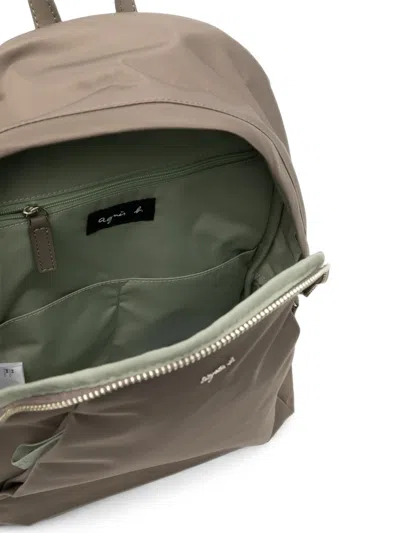 Agnès B. Origami Backpack In Brown