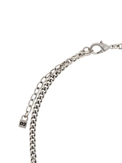 Dsquared2 Smurfs Logo Necklace In Multi