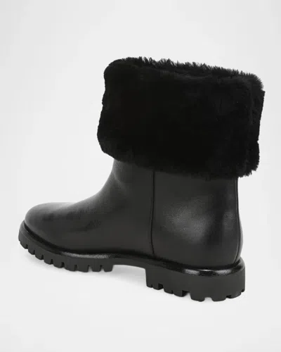 Vince Cameron Shearling-lined Leather Boots In Black