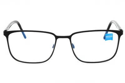 Zeiss Rectangle-frame Glasses In Matte Black/clear Demo Lens