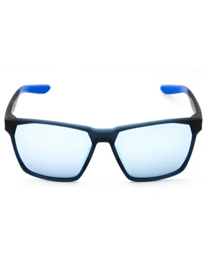 Nike Maverick Rectangle-frame Sunglasses In Mt Midnight Navy / Frozen Blue