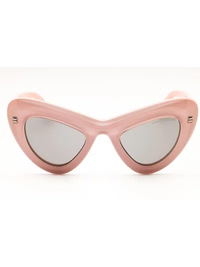 Marc Jacobs Cat-eye Frame Sunglasses In Crystal Pink/grey