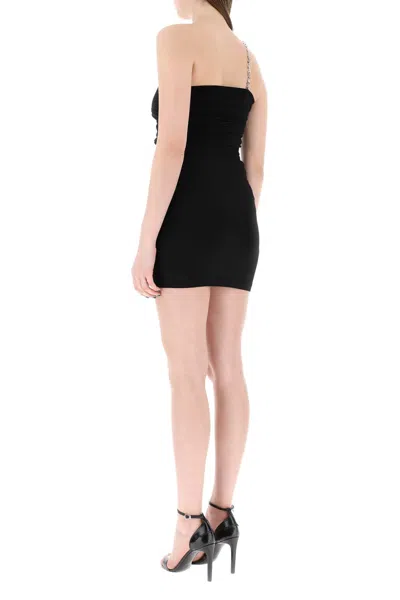Givenchy Ruched Chain-strap Dress In Black